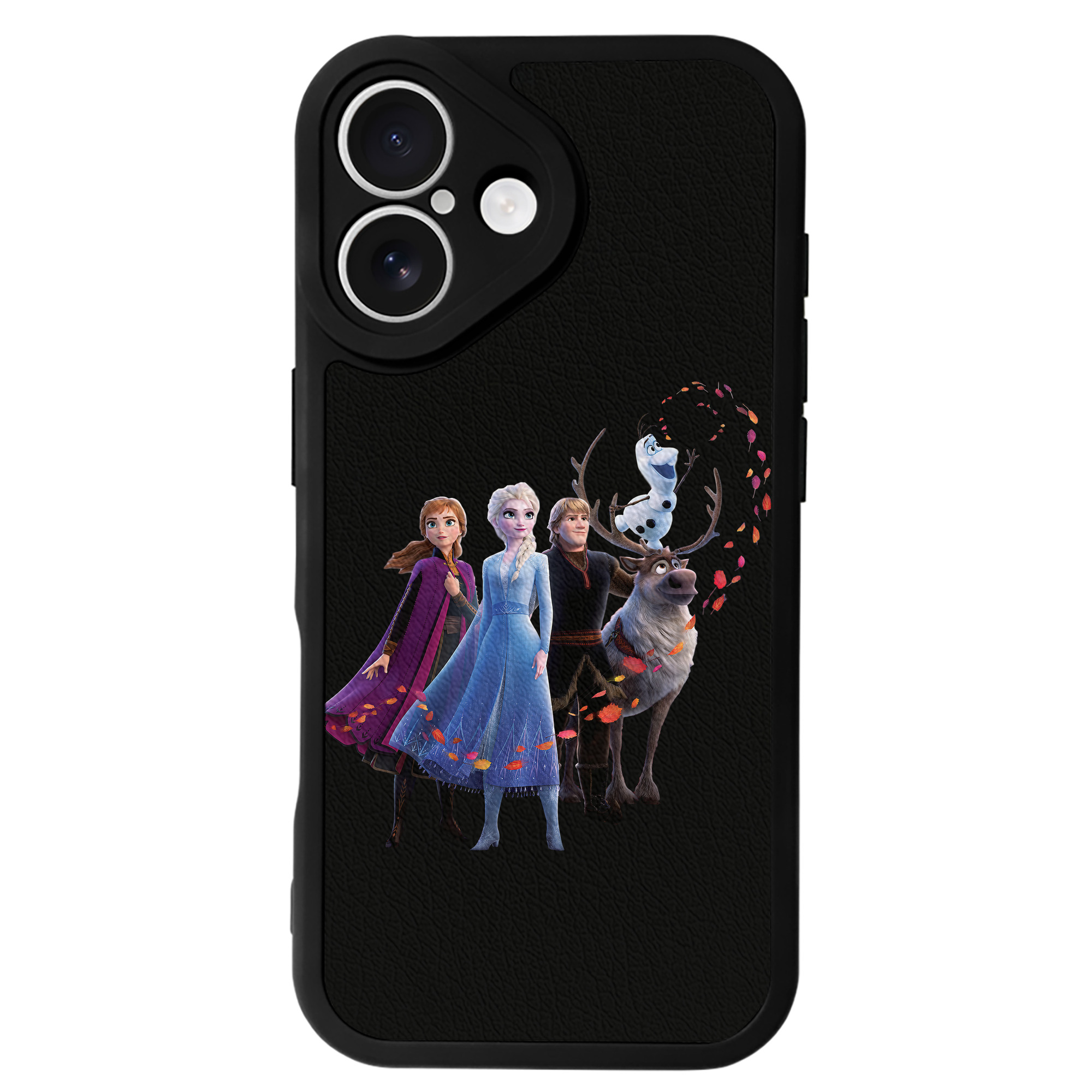 （画像用） アナと雪の女王 アンナ エルサ Frozen Anna Elsa 【iPhone 16シリーズ対応】シリコンスマホケース（レザー調） 材質：シリコン